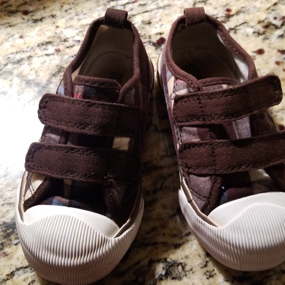 Gymboree Brown Red Sneakers toddler 7 - Picture 4 of 6